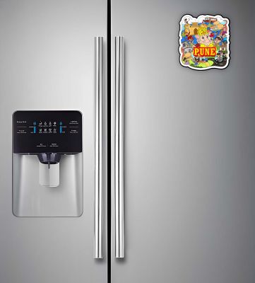 Pune Indian State Wooden Fridge Magnet Sticker Almirah, Refrigerator, Home & Kitchen Door Travel Souvenir & Gift Items Magnet